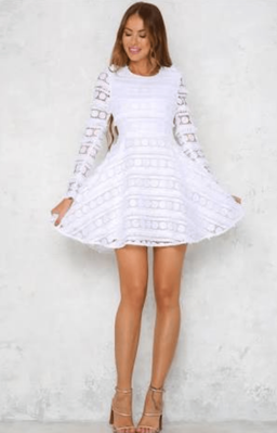 Mossman Moonlight White Dress Size 10 for rent on The Volte - image 1