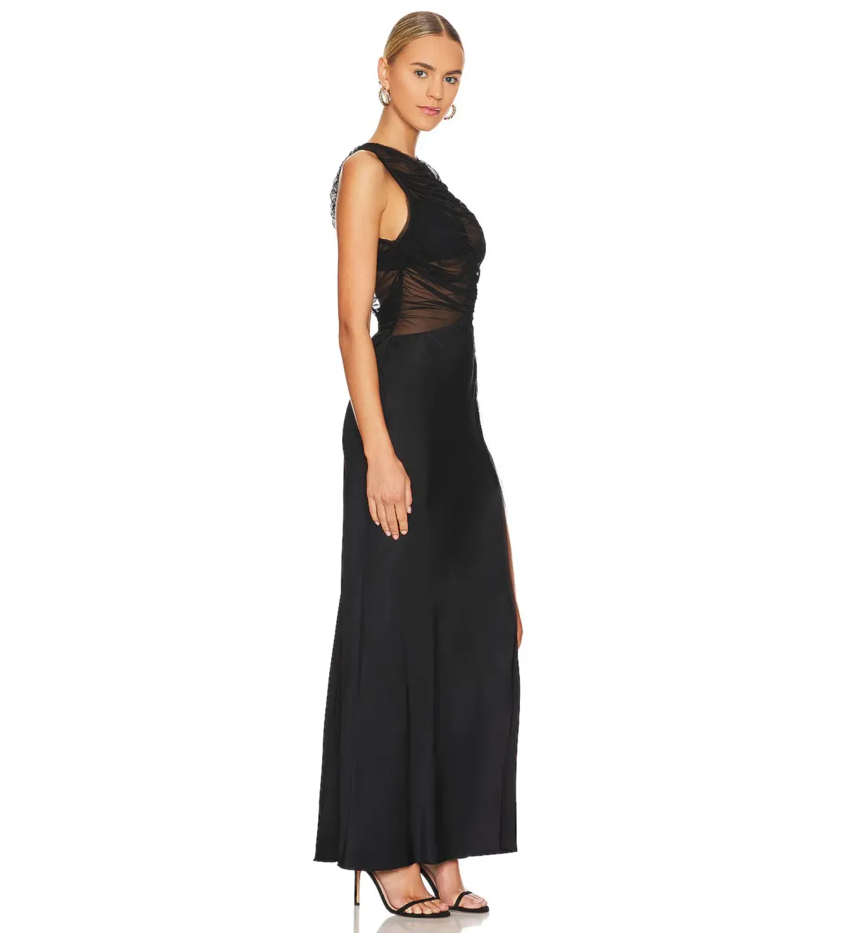 Bec & Bridge Naomi Split Maxi Dress Black Size AU 6 - Image 3