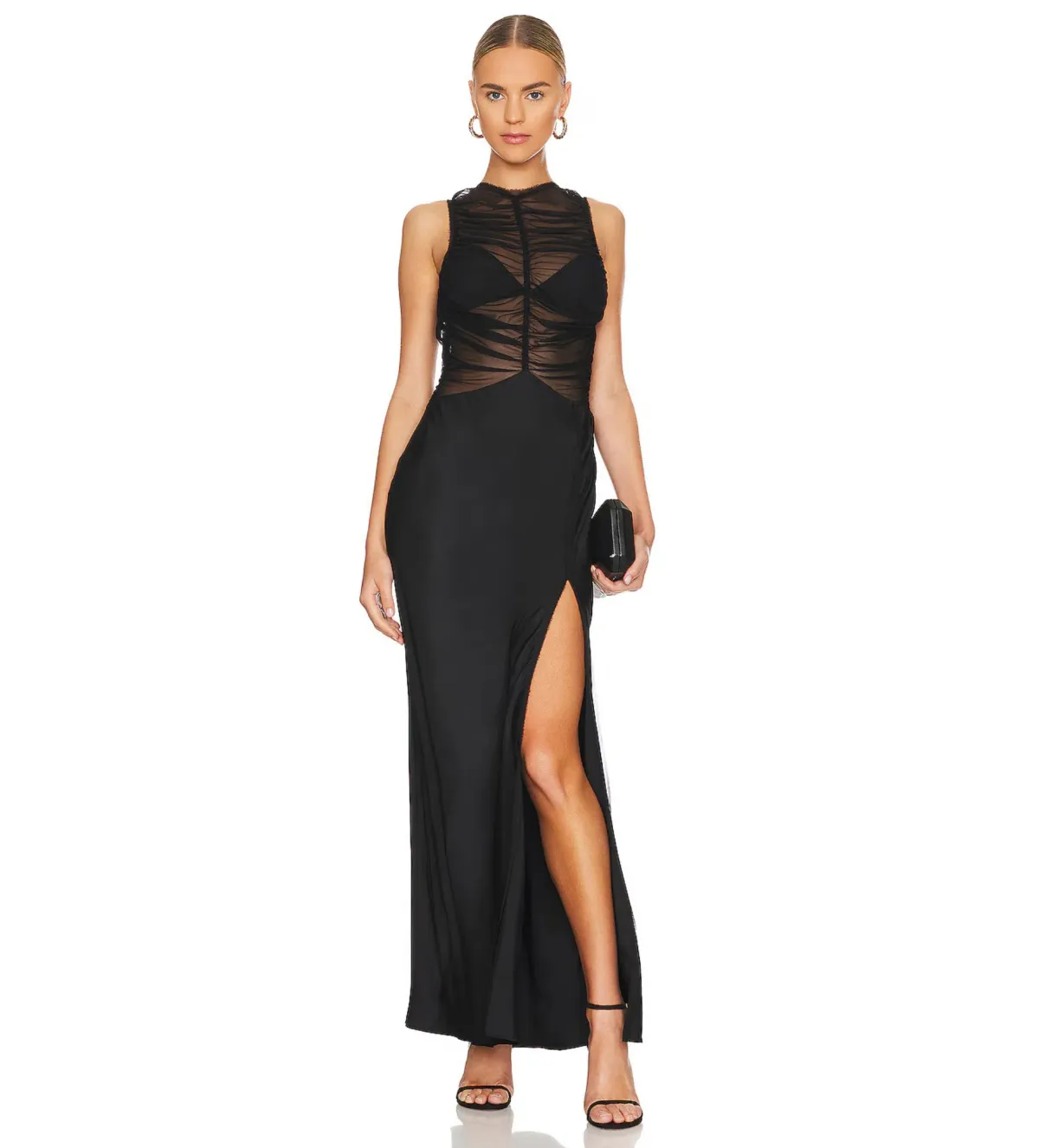 Bec & Bridge Naomi Split Maxi Dress Black Size AU 6 - Image 1