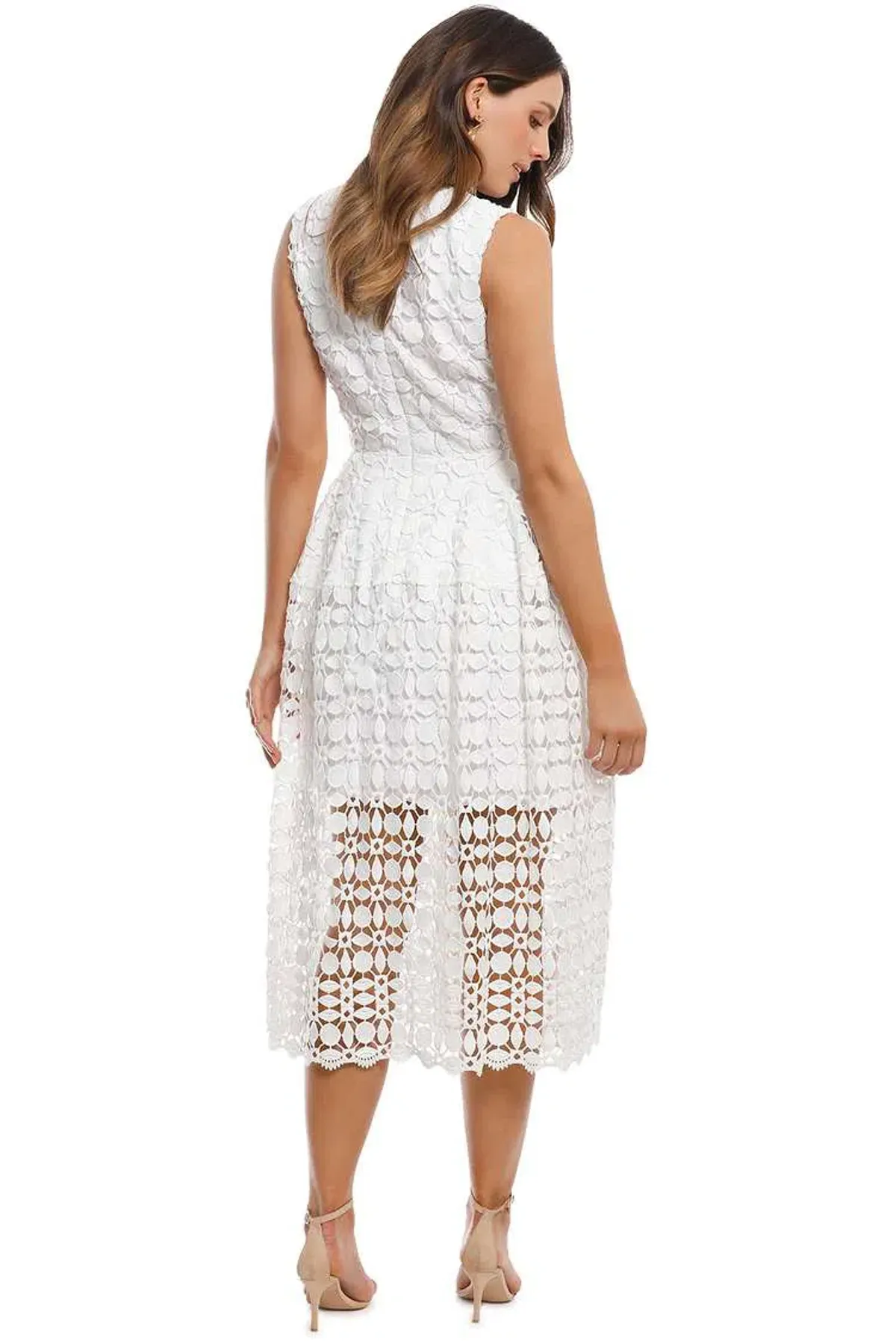 Nicholas White Mosaic Dress White Size 10 - Image 3