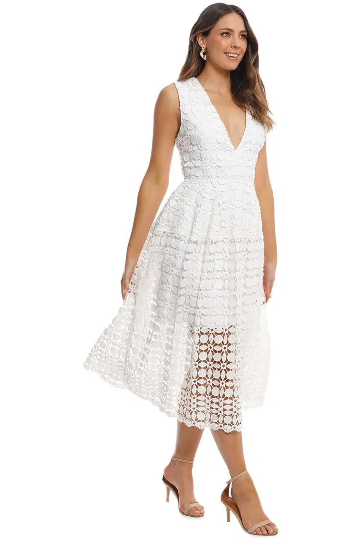 Nicholas White Mosaic Dress White Size 10 - Image 2