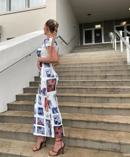 With Jean Morph Maxi Dress Print Size XS/Au 6  for rent on The Volte - image 2