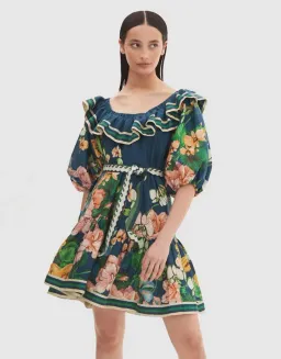 Alemais Lyla Frill Neck Mini Dress Floral Size 16 for rent on The Volte - image 4