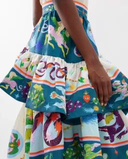 Alemais Guardian Tiered Ruffled Skirt Multi Size 16 for rent on The Volte - image 5