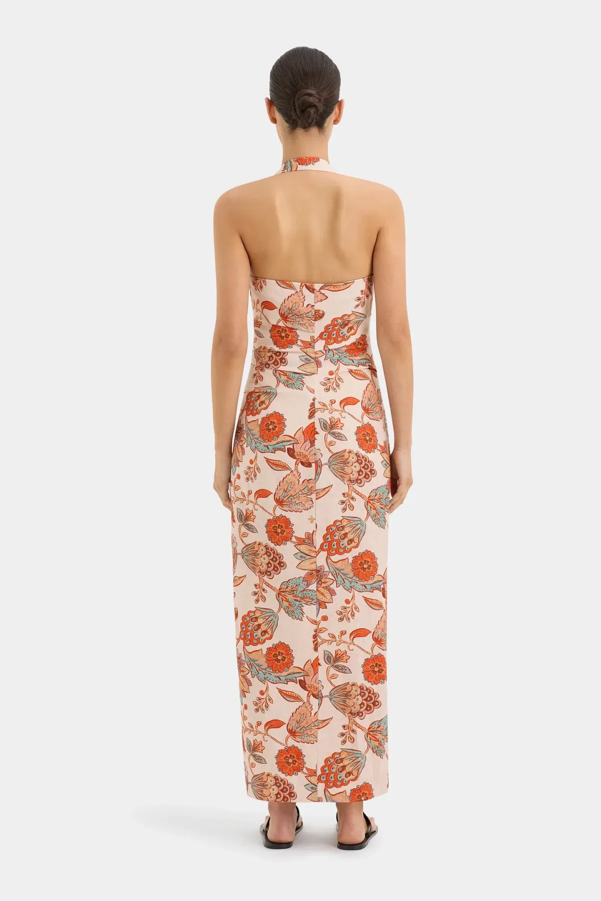 Sir the Label Noemi Halter Midi Dress Floral Size 8 - Image 3