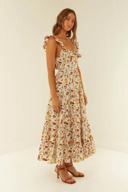 Palm Noosa Leon Dress in Tomato Tiles Print Size 6 for rent on The Volte - image 4