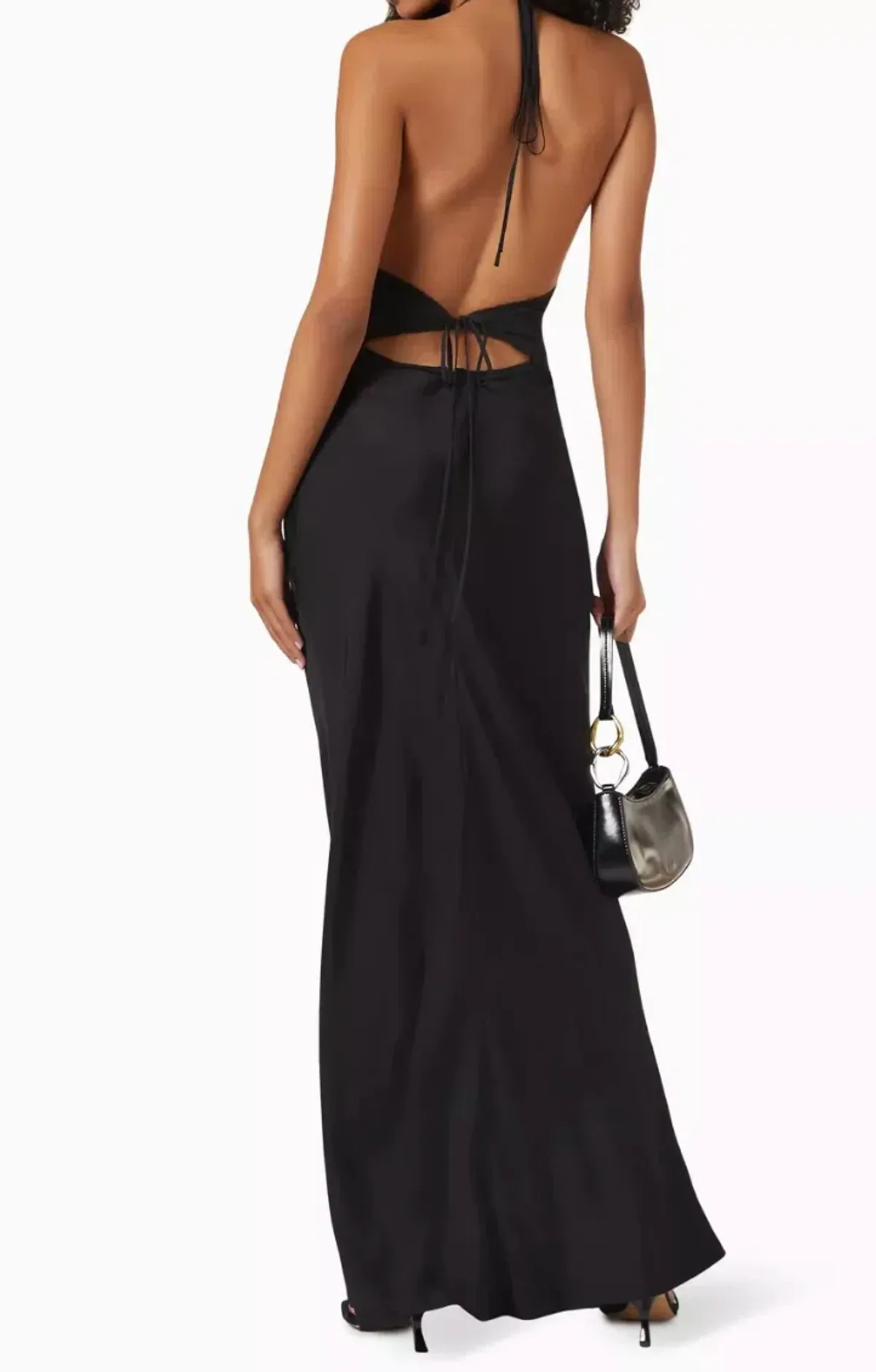 Bec & Bridge Naomi Tie Front Maxi Dress Black Size 8 - Image 4