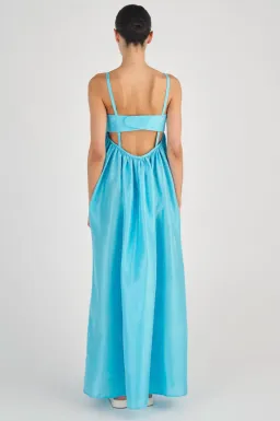 Oroton Bodice Detail Gown Lake Blue Size 12 for rent on The Volte - image 4