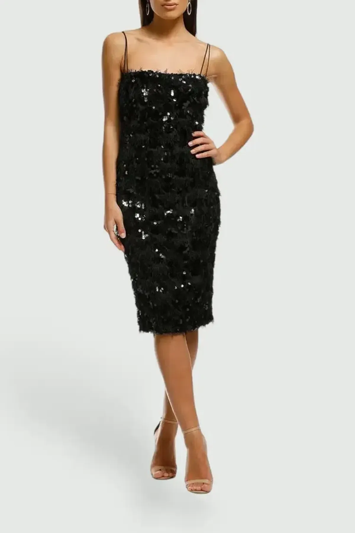 Carla Zampatti Romance of Rome Slip Dress in Black Size 8 - Image 2