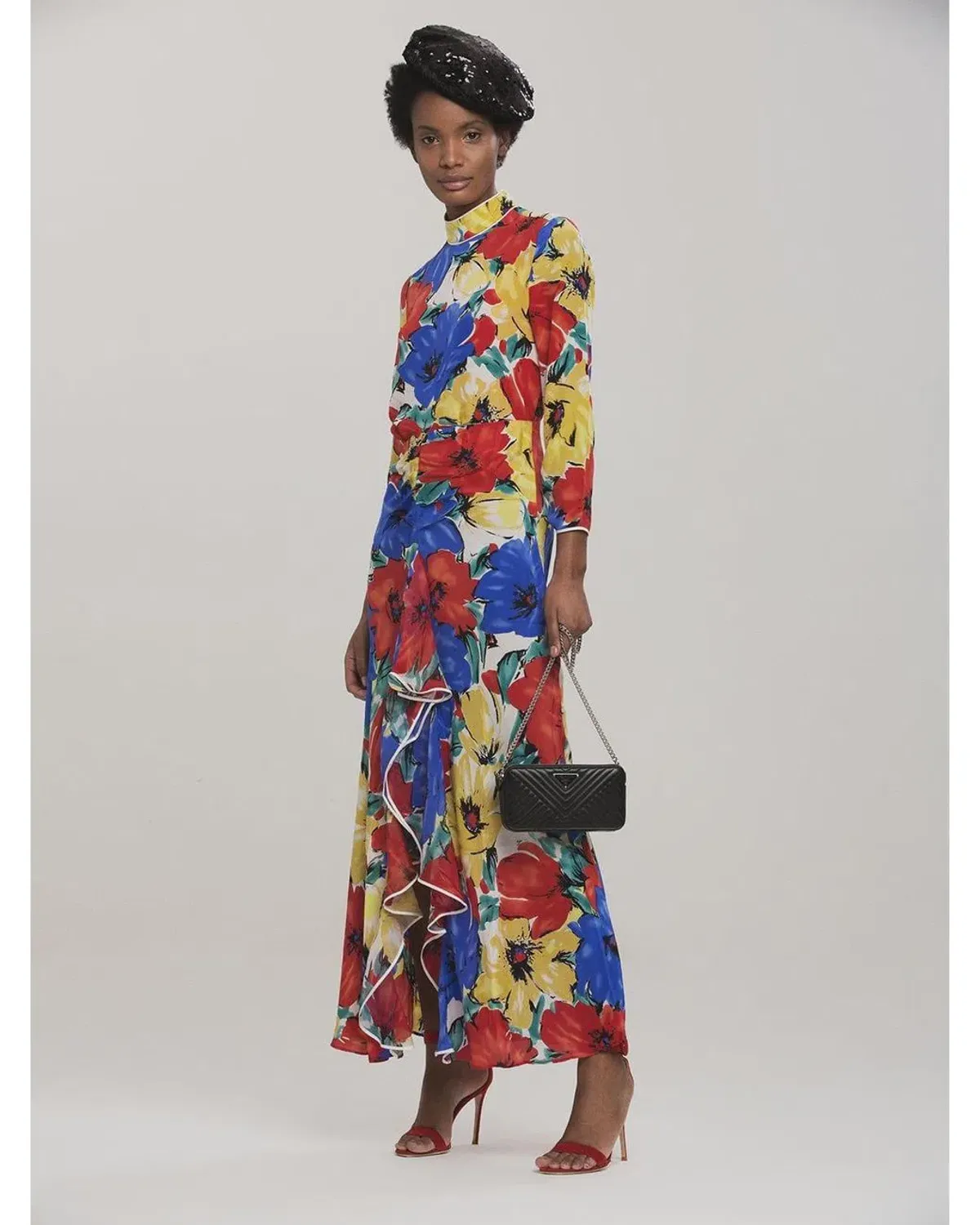 RIXO London Lucy Diana' Floral High-Neck Backless Dress Size M/Au 12 - Image 2