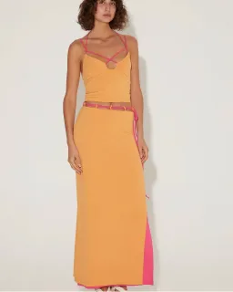 Hansen & Gretel Rosco Top Size 4 and Shania Skirt in Mango Size 6 for rent on The Volte - image 2