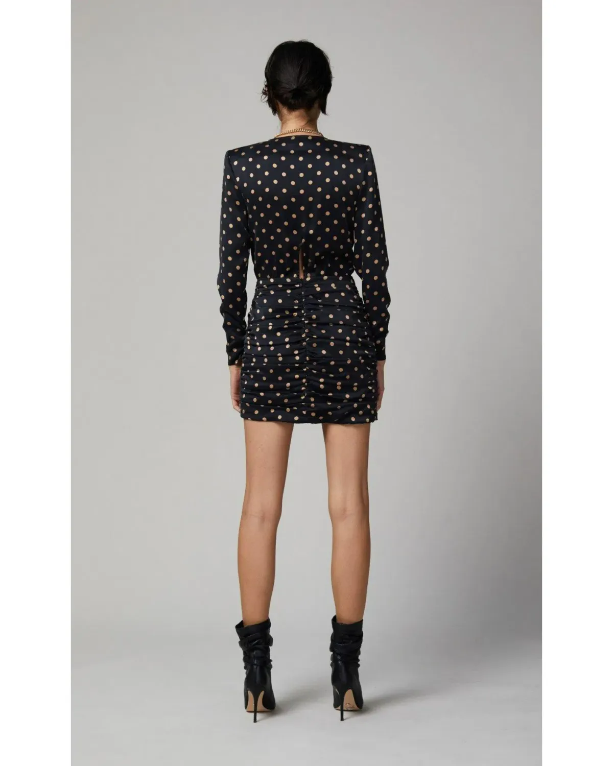 Bec & Bridge Paradis Long Sleeve Mini Dress Black Size AU 10 - Image 4