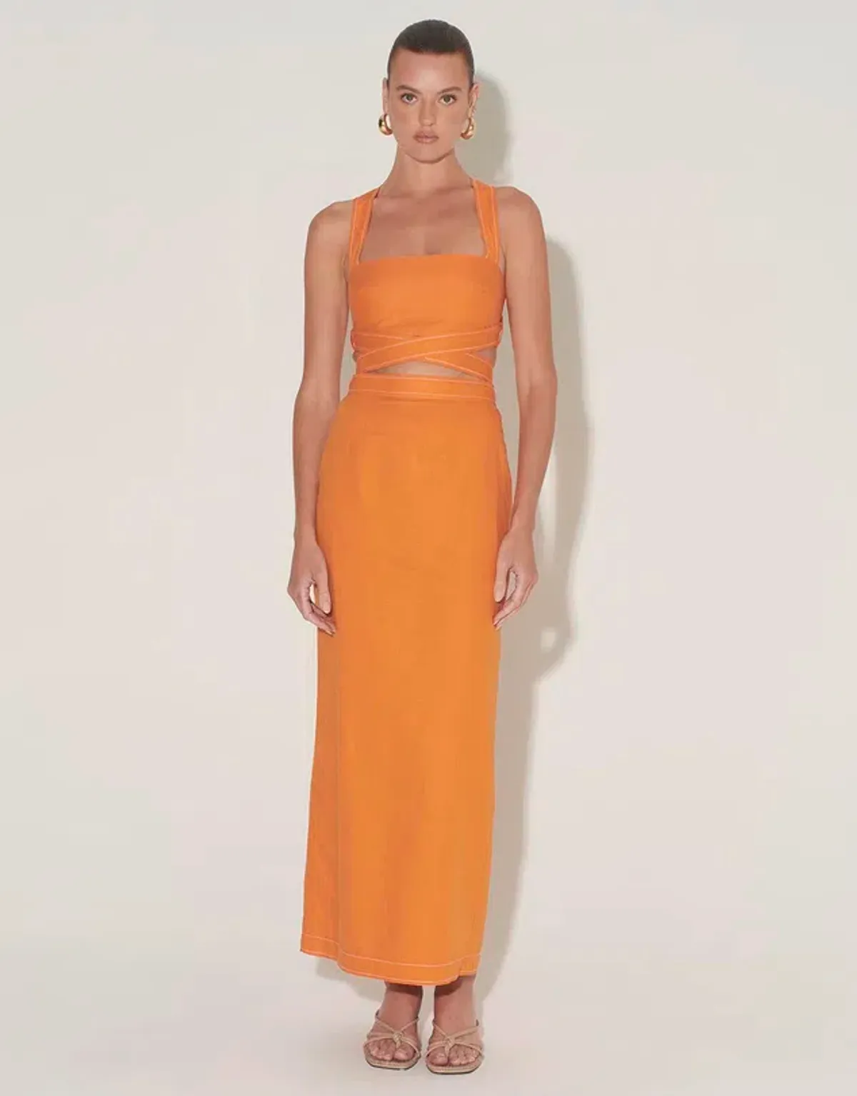 Hansen and Gretel Pepe Top and Marielle Skirt Set Orange Size 8 - Image 1