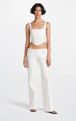 Dion Lee Jersey Corset Top in Ivory Size 8  for rent on The Volte - image 3