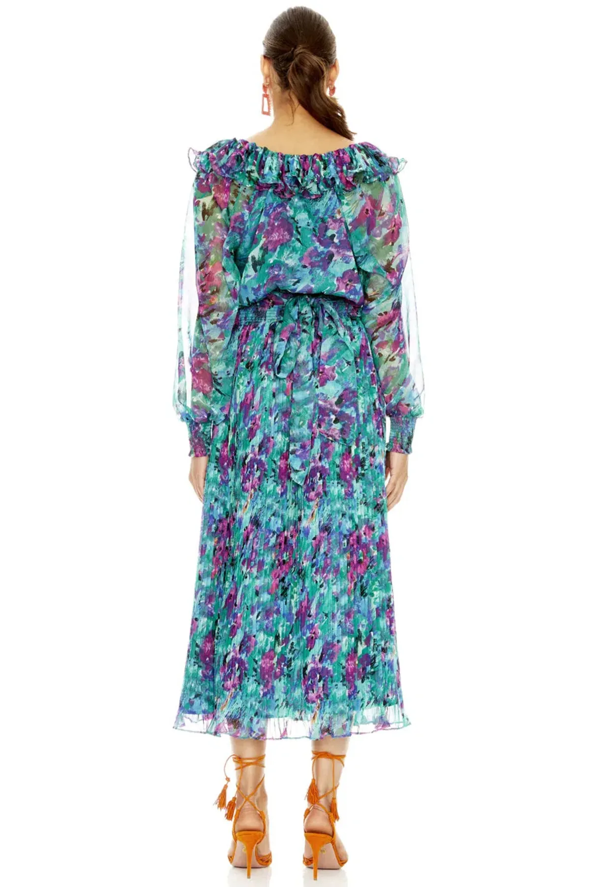 Talulah Barcelona Nights Midi Dress Floral Size M - Image 2