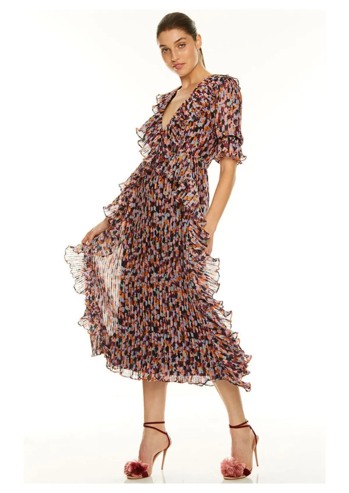 Talulah Sweet Sugar Midi Dress Floral Size L - Image 1