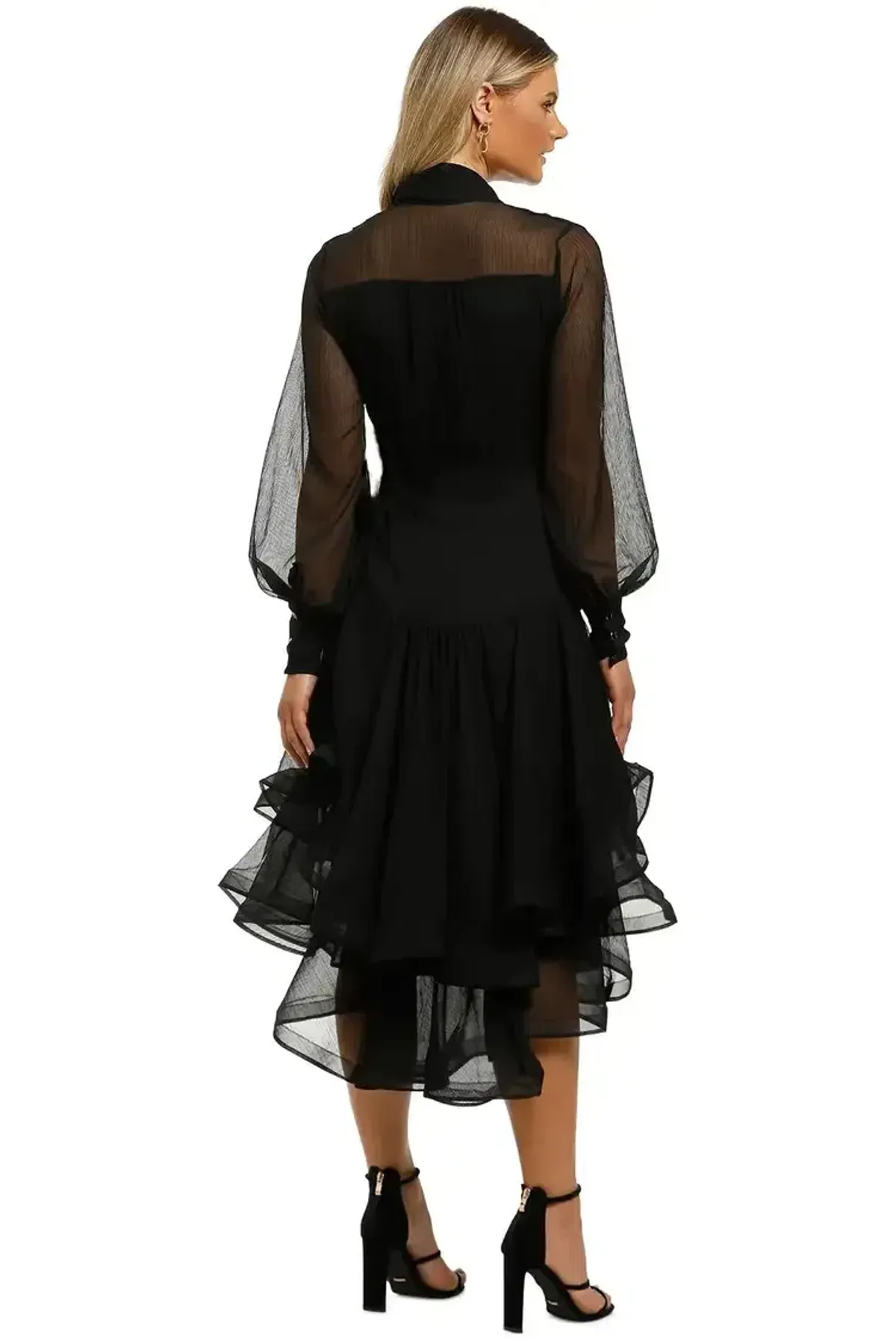 Elliatt Cuba Midi Dress in Black Size 10 - Image 3