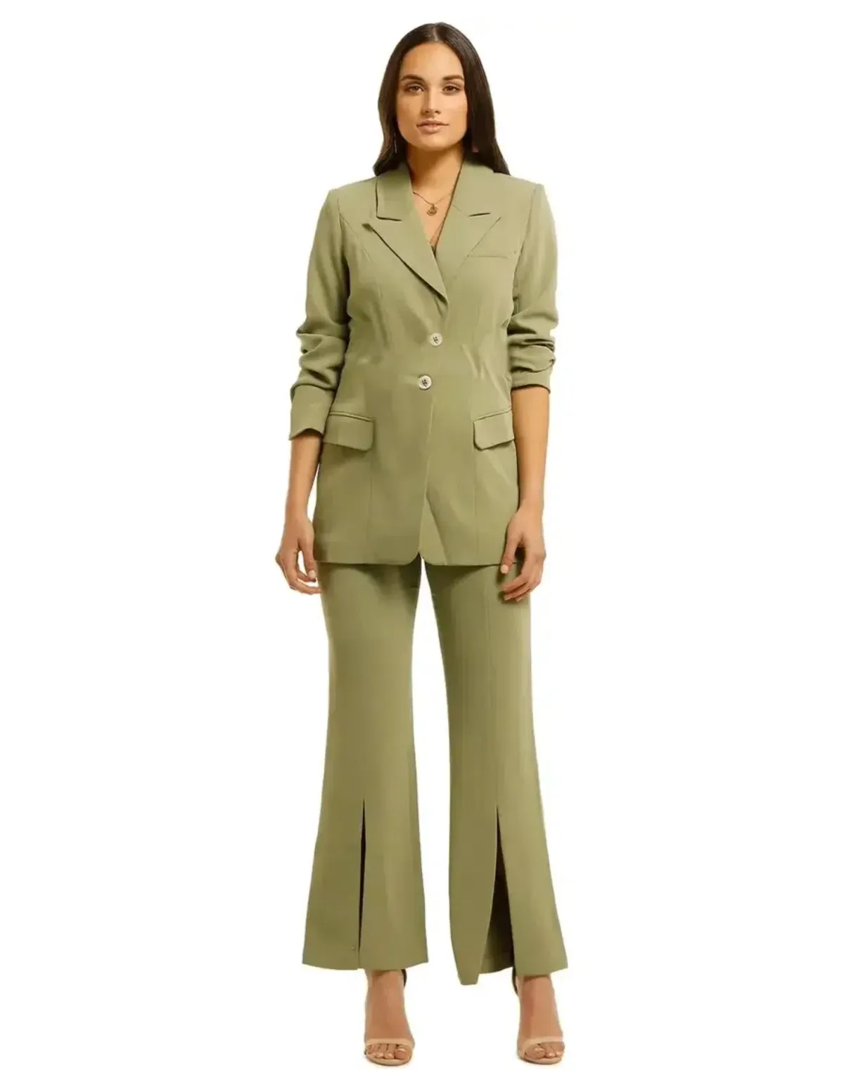 Elliatt Coppelia Two-Piece Suit Khaki Size 6 - Image 1