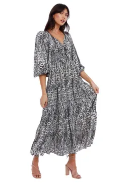 Elliatt Growth Midi Dress Print Size 12 for rent on The Volte - image 1