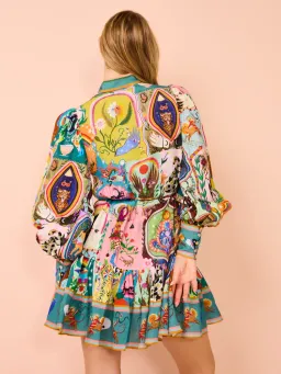 Alemais Evergreen Mini Dress In Multi Print Size 10 for rent on The Volte - image 5