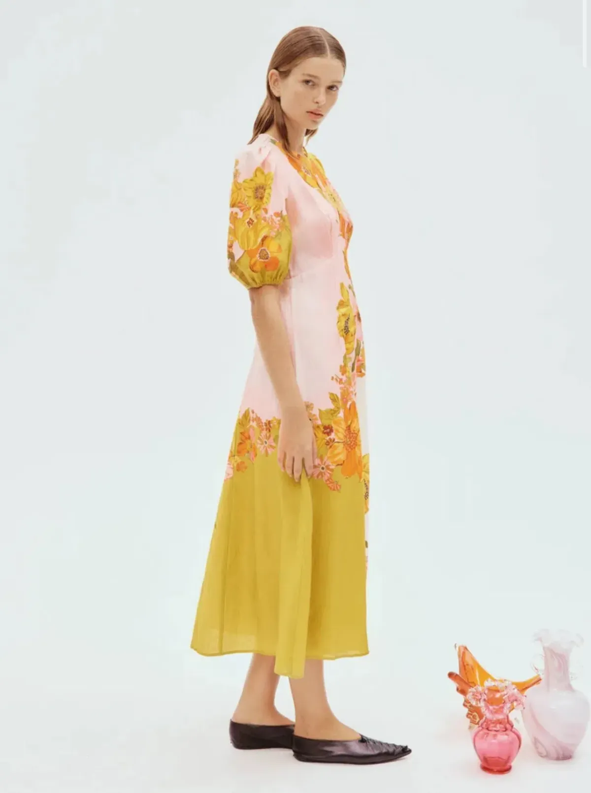 Alemais Silas Midi Dress Floral Size 14 - Image 3