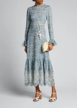 Zimmermann Carnaby Frill Long Dress Floral Size 1 / Au 10 for rent on The Volte - image 2
