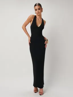Effie Kats Eiza Gown Black Size 8 for rent on The Volte - image 1