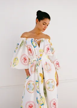 Palm Noose Sicily Dress Multi Print One Size for rent on The Volte - image 3
