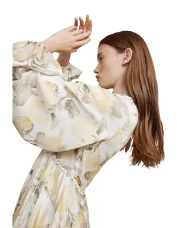 Acler Faris Pleated Floral Satin Mini Dress Print Size S/Au 8  for rent on The Volte - image 5