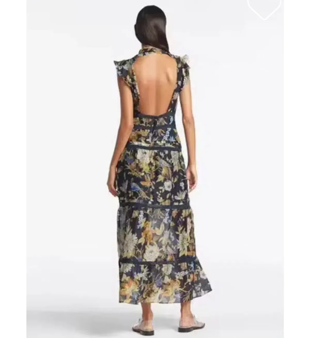 Sir the Label Lilian Tiered Gown Floral Size 2/AU 10 - Image 3