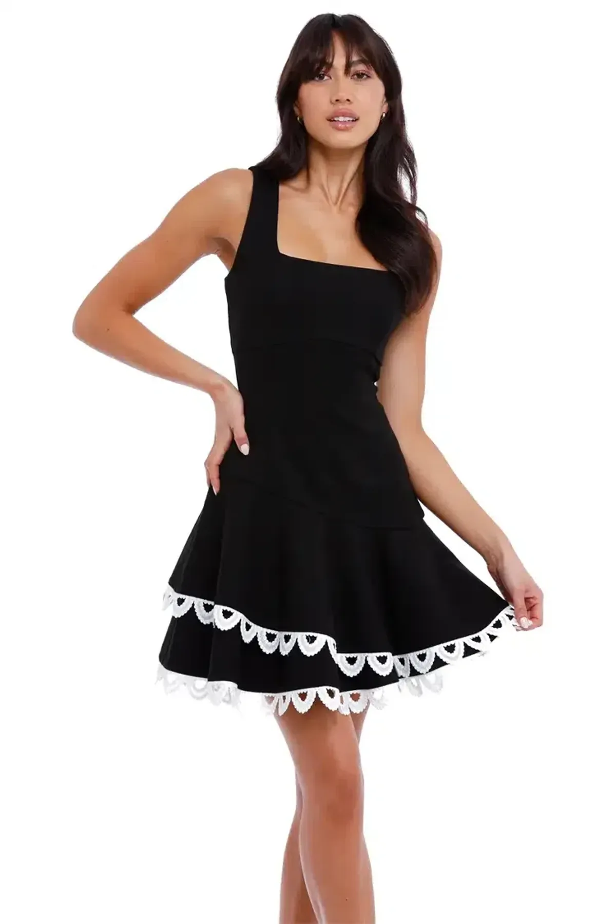 Elliatt Elevated Dress in Black Size 10 - Image 3