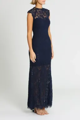 Elle Zeitoune Demi Gown in Navy Size 16 for rent on The Volte - image 3