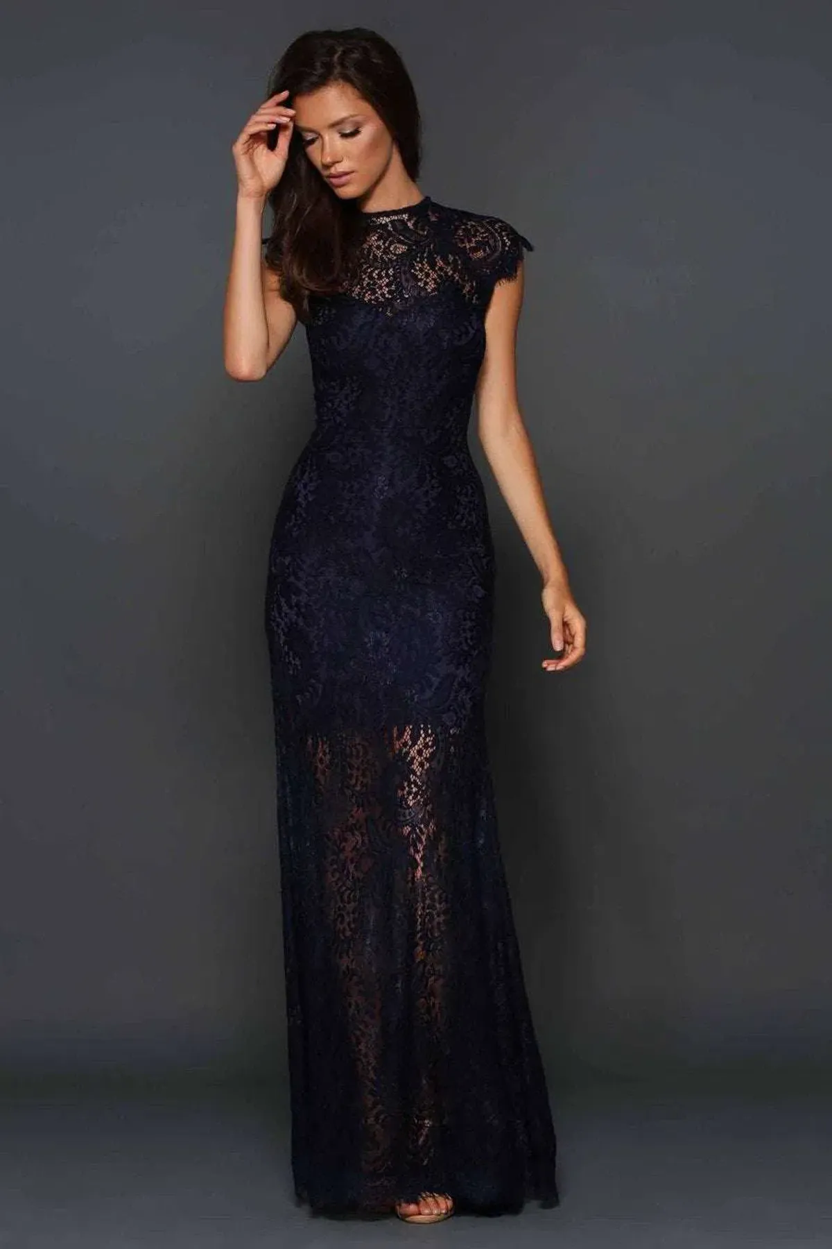 Elle Zeitoune Demi Gown in Navy Size 16 - Image 1