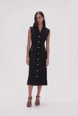 Aje Isabel Utility Midi Dress Black Size 10  for rent on The Volte - image 1