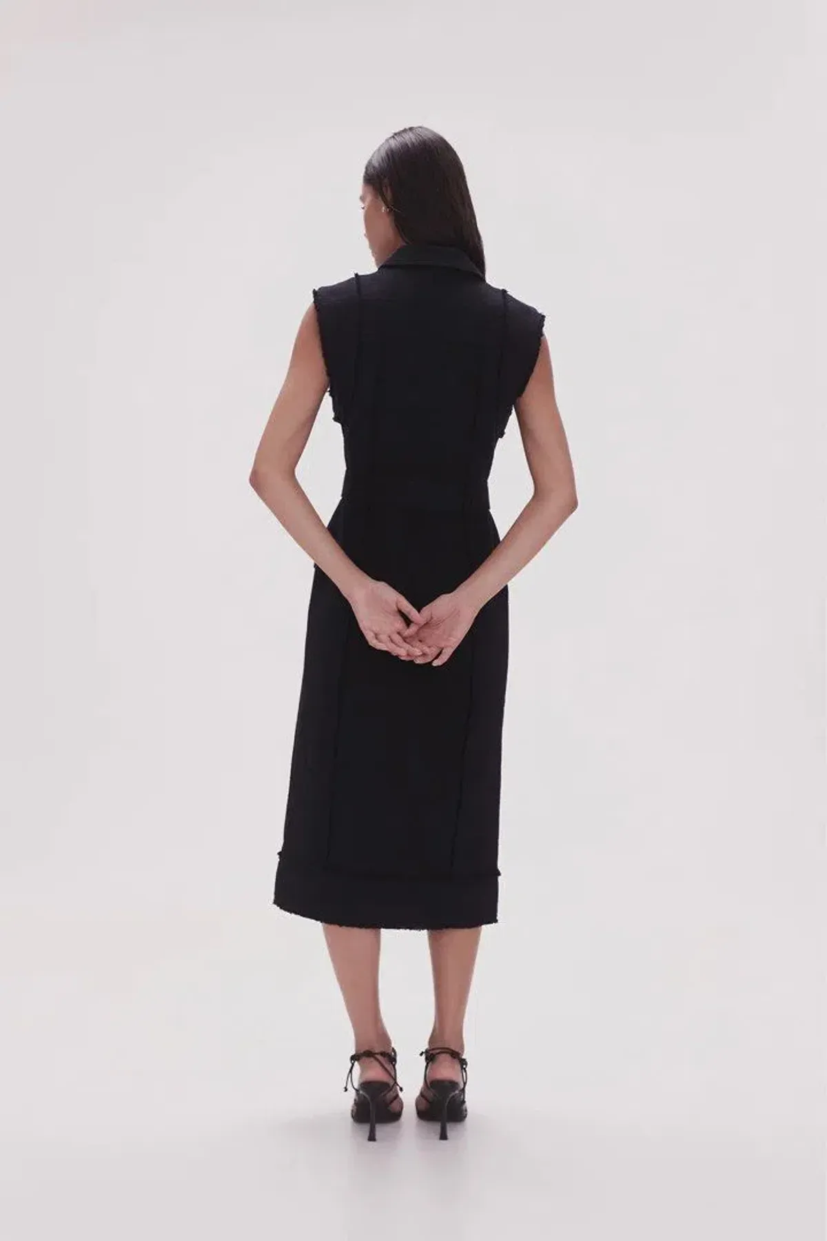 Aje Isabel Utility Midi Dress Black Size 10 - Image 3