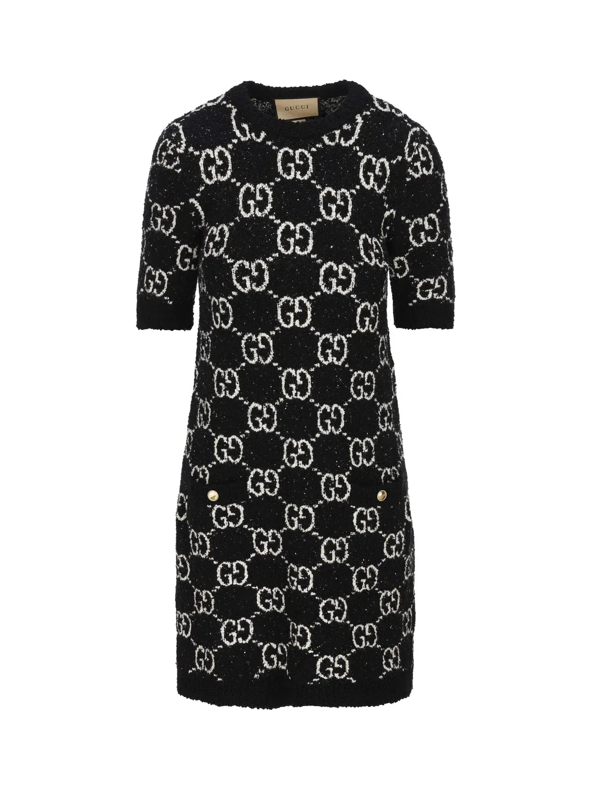 Gucci GG Jacquard Cotton-blend Minidress Dress Black Size Xs/Au 8 - Image 3