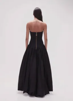 Aje Violette Bubble Hem Maxi Dress Black Size 14 for rent on The Volte - image 4