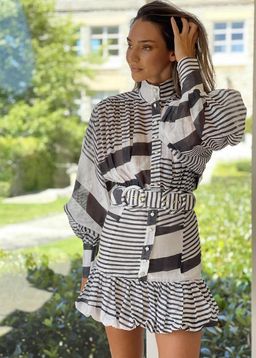 Mackenzie Mode Seeing Stars Dress Black/White Size 8 for rent on The Volte - image 3