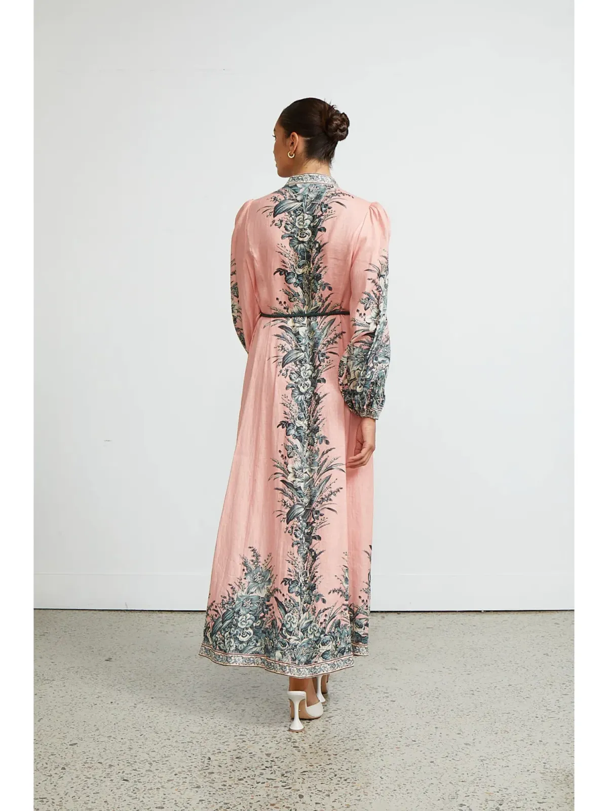 Zimmermann Moonshine Billow Long Sleeve Dress Pink Size 1 / AU 10 - Image 2