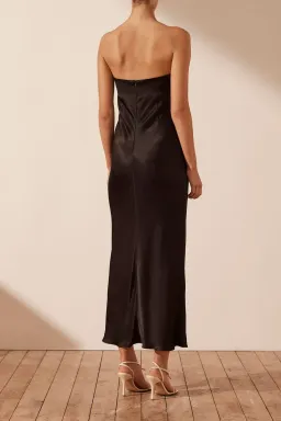 Shona Joy Camille Strapless Cutout Midi Dress Black Size 8 for rent on The Volte - image 4