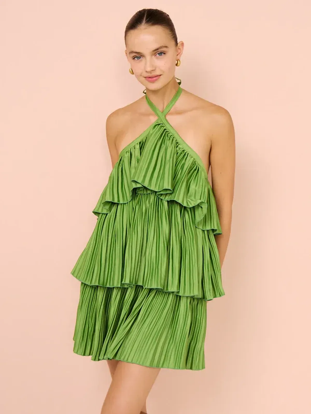 L'Idee Danse Mini Dress In Fern Size 10 - Image 3