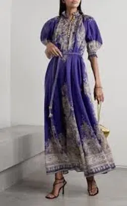 Zimmermann Anneke Swing Maxi Dress in Indigo Paisley Size 3/AU 14 for rent on The Volte - image 3