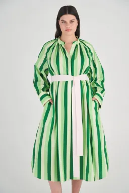 Oroton Multi Stripe Shirt Dress in Garden Size 16   for rent on The Volte - image 5