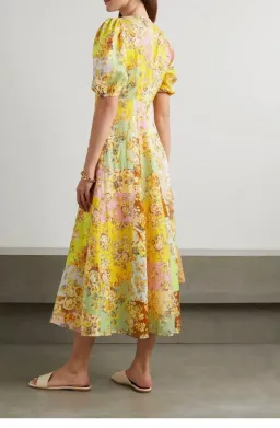 Alemais Matilde Midi Dress Multi Floral Size 6 for rent on The Volte - image 3