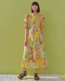 Alemais Matilde Midi Dress Multi Floral Size 6 for rent on The Volte - image 1