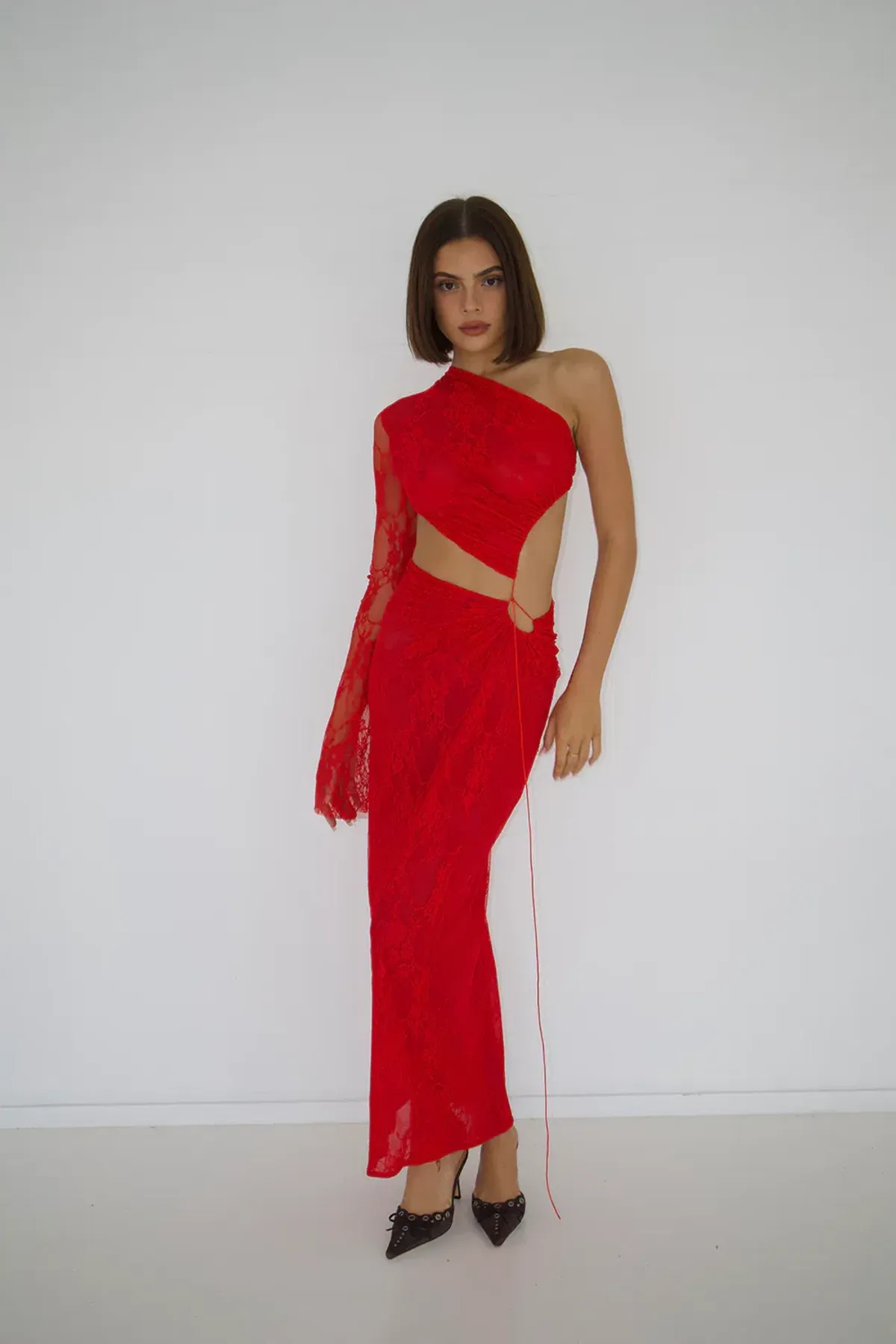 Deconduart Quinta Gown Red Size 8 - Image 1