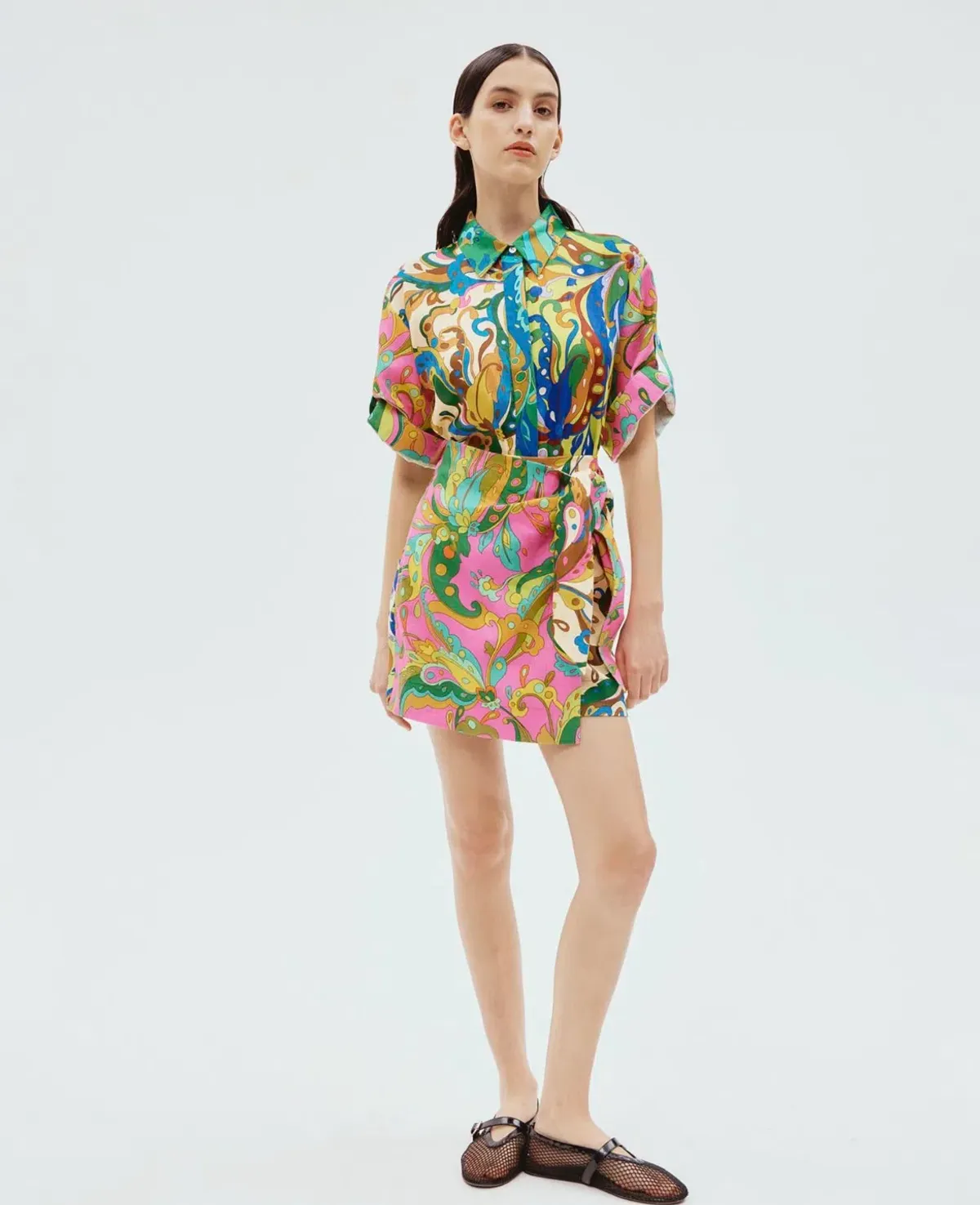 Alemais Yvette Shirt and Skirt Set Multi Size 8 - Image 1