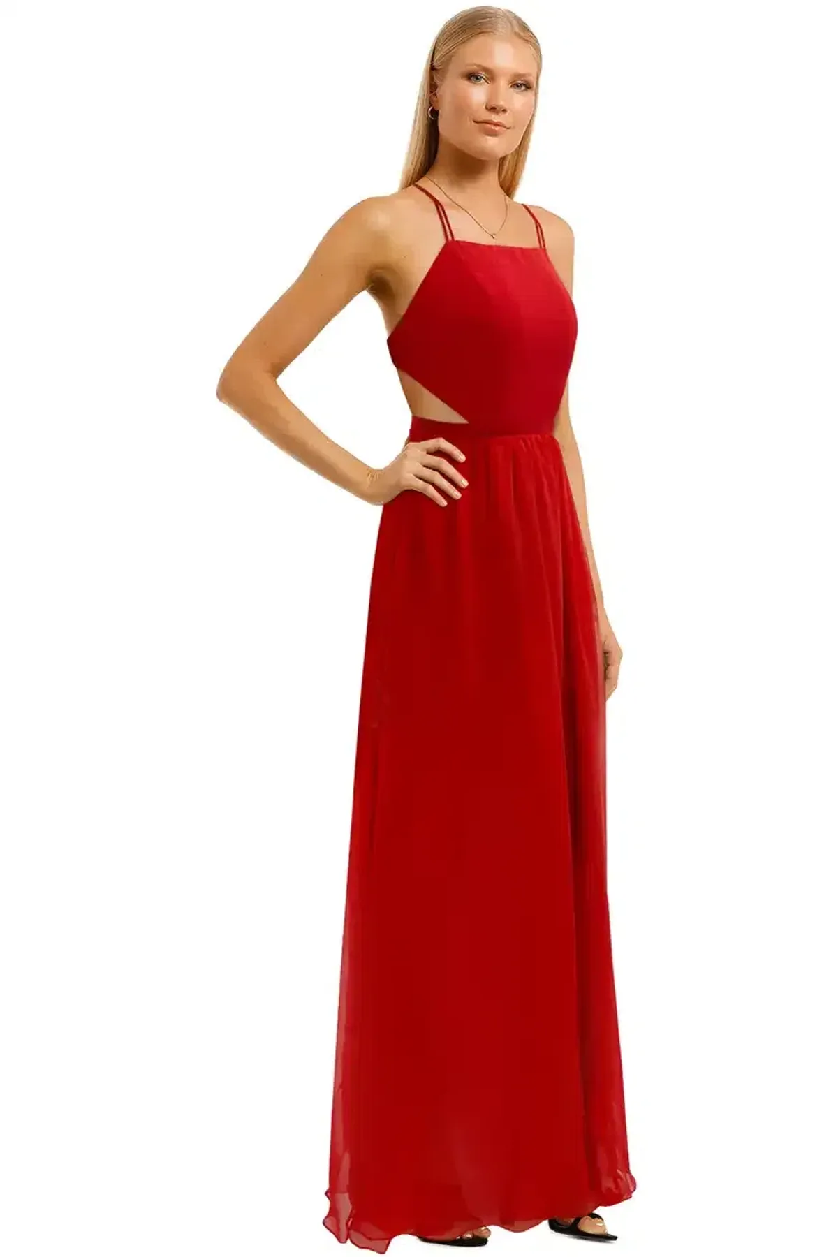 Fame and Partners Mildred Maxi Dress in Red Size 12 - Image 2