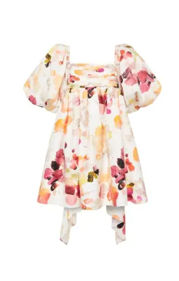 Aje Dassia Puff Sleeve Mini Dress in Floral - Size 8 for rent on The Volte - image 6