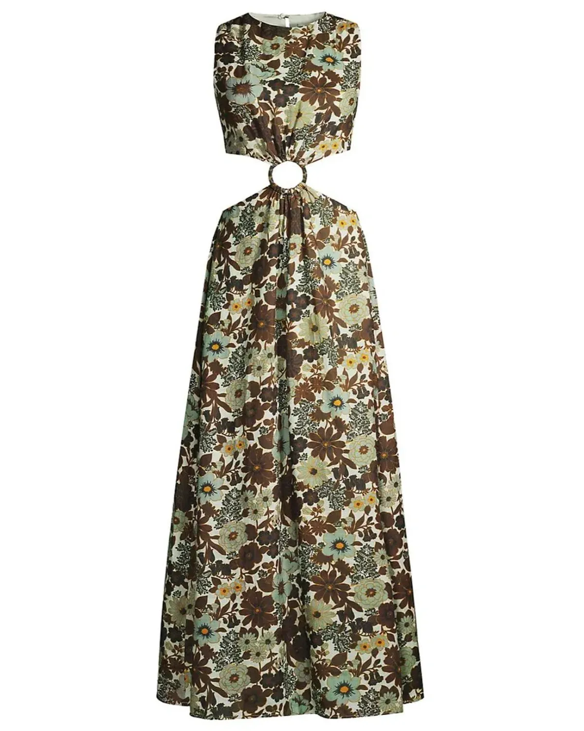 Sir The Label Constantine Cut-Out Midi Dress in Print - Size 8 - Image 4